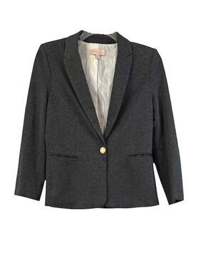 Philosophy Republic Clothing Knit Stretch Blazer Button Jacket Gray Size Medium